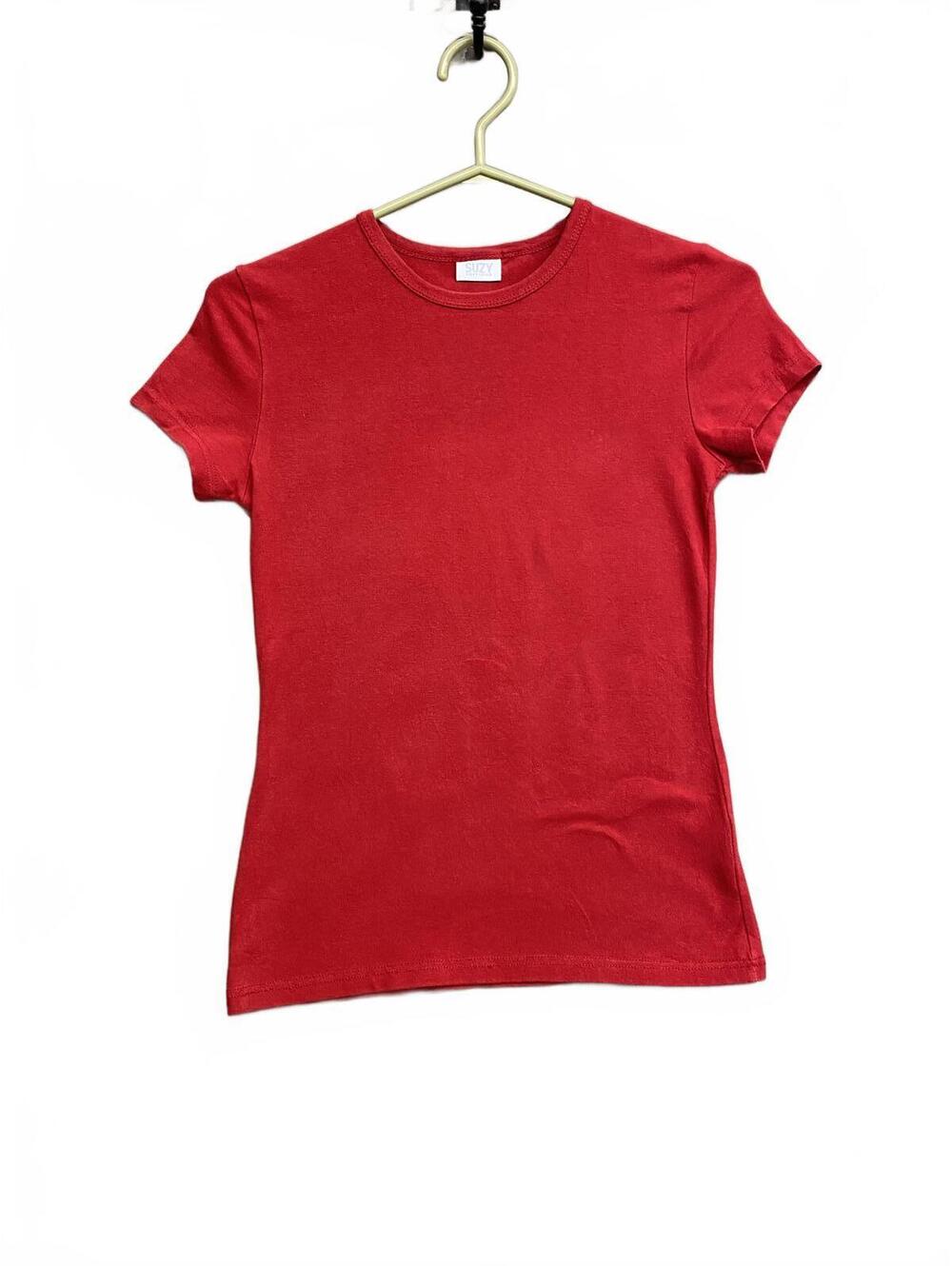 Vintage Y2K Suzy Shier Classic Red Short Sleeve T-Shirt In Youth Medium